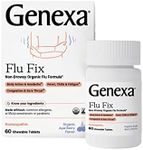 Genexa Flu Fix | Multi-Symptom Flu Remedy for Kids & Adults | Delicious Organic Acai Berry Flavor | Certified Organic & Non-GMO | Homeopathic Remedy Made Clean | 60 Chewable Tablets