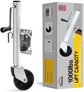 Pafessa Heavy Duty Trailer Jack - 1000lb Lift Capacity, 10" Lift, Sidewind Swivel Marine Tongue Jack - Bolt On with Wheel for RV/Boat