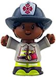 Replacement Part for Fisher-Price Little People to The Rescue Fire Truck Playset - GGT34 ~ Replacement African American Fireman Fire Fighter Figure ~ Works with Other Playsets As Well!