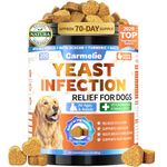 Yeast Infection treatment for Dogs, 200 Chew Carmelie Yeast Balance Healthy Itch Relief, Ear Paw Care for Dog, Allergy immunity Supports, Inflammation for Dogs, Chinken Flavor (70 days Supply)