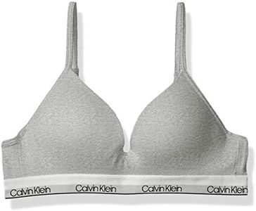 Calvin Klein Girls' Big Seamless Hybrid Bra, Heather Gray