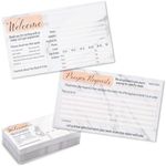 100 Pack Prayer Request and Welcome Cards for Church Visitors, Double Sided, Marble Designs (3 x 5 In)