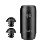 AIKARO - Electric Wine Saver Vacuum Pump with 2 Bottle Stoppers Automatic Wine Preserver, Rechargeable