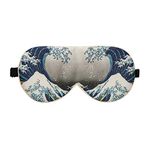 Alaska Bear Mulberry Silk Sleep Mask Luxury Cool and Lustrous Eye Cover for Sleeping Unisex (Great Wave)