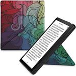 kwmobile Origami Case Compatible with Amazon Kindle Oasis 10. Generation - Case Slim Premium PU Leather Cover with Stand - Multicolor Dark Pink/Blue/Green