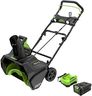 Greenworks PRO 80V 20-Inch Brushless Cordless Snow Blower Thrower, 10" Clearing Depth&Max 25ft Throw Distance, Electric Snow Removal Tool for Driveway Sidewalk Patio, 2.0 Ah Batteries&Charger Included