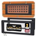 Pest-X Pro Vault Air Brick Covers 254mm x 102mm (2 Pack) - Rodent Control Vent Covers Exterior - Air Brick Pest Guard - Vent Cover for Walls Outside - Stops Mice and Pests - Grey