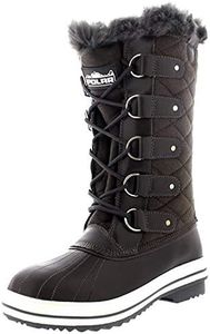 Polar Products Womens Snow Boot Quilted Tall Winter Snow Waterproof Warm Rain Boot - 9 - GRS40 YC0007