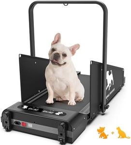 Garvee Foldable Dog Treadmill w/Remote & Pre-Set Programs – 220lb Capacity for Small/Medium Dogs, Indoor Pet Exercise Machine Black
