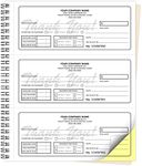 Custom 8.5" x 7" (3 Per Page) Carbonless NCR Books in 2-Part Duplicate Invoices, Receipts, Work Orders, Sales Orders, Purchase Orders, Estimates, Quote Forms with Your Company/Business Name (300 Sets)