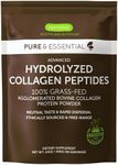 Pure & Essential 100% Grass Fed Bovine Collagen Protein Powder, Advanced Hydrolyzed Collagen Peptides, Collagen Types 1, 2 & 3, Non-GMO, Free Range, Gluten & Dairy Free, Easy Mix, 40 Servings