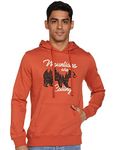 Amazon Brand - INKAST Men's Hoodie Sweatshirt (IN-A22-SW-08_Brick Orange,Bear_XL)