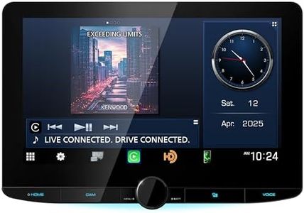 Kenwood Excelon Reference DMX1058XR 10.1” HD Touchscreen Car Stereo – Bluetooth Double DIN Radio with Wireless Apple CarPlay, Android Auto, Backup Camera Inputs, Hi-Res Audio, Floating Display