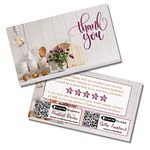 Amazon Thank You for Purchase Cards with Feedback Request & QR Code Link - 2" x 3.5" - Business Card Size - Small Business - Online Store Retailer - Package Inserts (100 Cards, Outdoors/Camping)