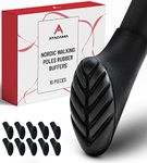 ATACAMA Walking Stick Rubber Tips for Nordic Walking - Extra Grip and Soft - 10 Pcs Rubber Tips Sticks for Hiking Stick - Hike Pole Cover Universal Pad - Black Walking Pole Ends - Trekking Equipment