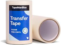 TapeManBlue 6" x 100' Roll of Clear Vinyl Transfer Tape for Craft Die Cutters. Premium-Grade, High Tack Application Letters, Stickers, and Graphics. Made in The USA