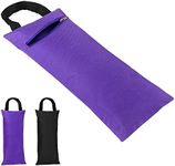 TOPTIE 2 Pack Yoga Sandbag Weighted Bag for Fitness Yoga Bolster, Unfilled Sandbag 16 x 7 Inch - 2 Colors