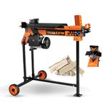 Proyama Log Splitter 6.5 Ton with Stand, Wood Splitter Electric Powered, Hydraulic Ram, Firewood Splitting Machine Black Stand Wood Splitter