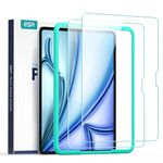 ESR 2 Pack Screen Protector for iPad Air 11 Inch M4/M3/M2 (8th/7th/6th Gen, 2026/2025/2024), 9H Tempered Glass Screen Guard with Alignment Frame, Anti-Scratch, Bubble Free, Apple Pencil Compatible