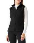 Outdoor Ventures Women's Fleece Vest, Polar Zipper Vest Outerwear Ladies Soft Sleeveless Coat Gilet with Pockets for Fall & Winter(Black,S)