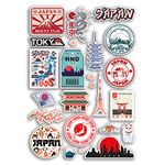 A4 Sticker Sheet Japan Vinyl Stickers - Japanese Landmarks City Beach Flag Map Holiday Suitcase Luggage Scrapbook Culture Travel #78887