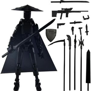 RuiDay T13 Action Figure, T13 Toy, Figurine d'action Articulée, T13 Figurine d'action 3D, Figurines d'action Multi-articulations, Décoration de Bureau, Cadeau (Noir)