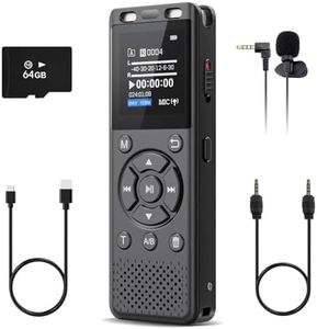 96GB Digital Voice Recorder One Click, HD Recording Easy Control Voice Recorder with Playback, Large Screen 7000 Hours Sound Audio Recorder Recording Tape for Lectures Meeting MP3 Player