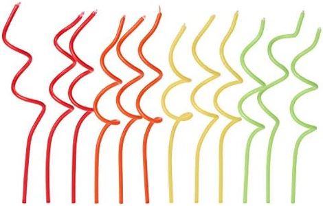 Papyrus Birthday Candles, Green, Yellow, Orange & Red Swirl (12-Count)