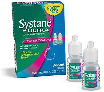 Systane Ultra Eye Drops Lubricant High Performance,Two 4ml 0.14 fl oz. bottles