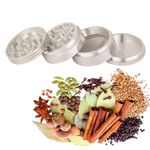 METIER Metal Herb Storage Grinder Crusher with Honey Dust Filter 4 Parts Compact Weed Crusher for Grinding Herbs and Spices | 56mm | Color Sliver | Pack of 1 |