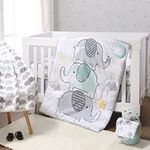 The Peanutshell Elephant Crib Bedding Set for Boys or Girls, 5 Pieces