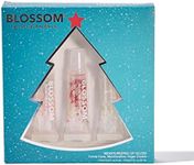 Blossom Scented Moisturizing Lip Gloss Tubes, Infused with Real Flowers, 0.9 fl. oz/27ml, 3 pack Holiday Full Size Gift Set, Candy Cane, Sugar Cookie, Marshmallow