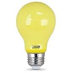Feit Electric A19/BUG/LED Outdoor Bug Light 60-Watts Equivalent Non-Dimmable LED Light Bulb, E26 Medium Base, Yellow, Pack of 1