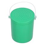 Fishing Bait Bucket, Plastic Lure Earthworms Bucket Breathable Vent Tackle Box with Handle Ventilated Storage for Worms and Leeches