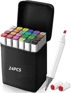 Corslet Alcohol Markers & Color Pens Set | Colour Marker Pen Art Markers Dual Tip Brush & Chisel Alcohol Based Markers for Drawing Sketching Adult Colouring & Illustration (Art Marker 24 Pc)