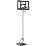 Soozier 7.5-10FT Portable Basketball Hoop, Dual-use for Swimming Pool or Backyard, Basketball Net Goal with 43.25" Backboard, Wheels and Fillable Base, for Youth Adults