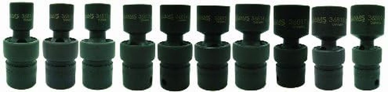 Williams 36910 10-Piece 3/8-Inch Drive Metric Universal 6 Point Impact Socket Set