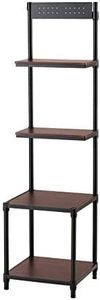 Doshisha NO4015-4W Luminous Rack, Steel Rack, Shelf, Storage, Noir, Slim, Black, Wall Storage, Slim, Width 15.7 inches (40 cm), Cupboard, Clothes Storage