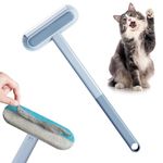 Qpets® Dog Hair Remover,Pet Hair Remover,3 in 1 Pet Lint Roller with 2 Intergrated Cleaning Brushes Brush Dust Cleaning Roller for Sofa Carpet Couch Clothing (Hair Roller)