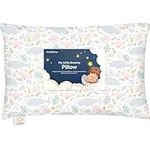 Toddler Pillow with Pillowcase - My Little Dreamy Pillow - Organic Cotton Toddler Pillows for Sleeping, Kids Pillow, Travel Pillows for Sleeping, Mini Pillow, Toddler Bed Pillows (Narwhal)