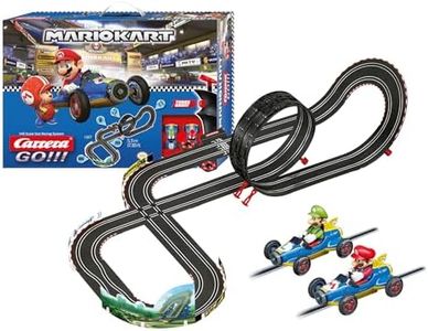 Carrera GO!!! Nintendo Kart - Mach 8 – Circuit de course électrique avec voitures miniatures Mario et Luigi – Jouet pour enfants à partir de 6 ans