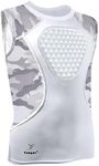 Youper Adult Padded Chest Protector Shirt, Heart-Guard/Sternum Protection for Baseball, Football, Lacrosse & Goalies (Large, White/Camo)