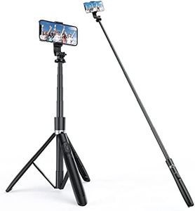 ATUMTEK 61" Selfie Stick Tripod, Sturdy Phone Tripod Stand with Wireless Remote for TikTok, Facetime, Zooming, Compatible with iPhone 14 Pro Max/13/12, Samsung Galaxy S23/S22/Note 20, Google, LG etc