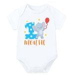 Lillypupp Monthly Birthday Milestone Newborn Baby Unisex Organic Cotton Romper For Boy Girl. Infant Clothing Gift Romper 1 Month Old Quote.