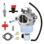 NIMTEK Carburetor with Spark Plug Fuel Filter for Briggs & Stratton 594605 792768 591734 Single Cylinder Engine Lawn Mower Carb