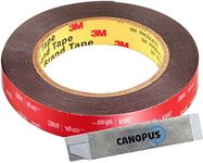 CANOPUS 3M Double Sided Tape Heavy Duty, VHB (12.7mm x 4.5m) Waterproof Double Sided Tape 3M, Automotive Double Sided Tape Tape for LED Strip Lights, Home Decor, Indoor, Outdoor