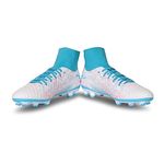 Nivia Oslar Blade 3.0 Football Stud for Men/Fusion Technology/Comfortable Football Shoes/Football Stud Shoes/Colour: Silver/White/Size 08