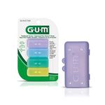 GUM Antibacterial Toothbrush Covers for Travel, Home, or Camping, 4 Covers, Multi-Coloured