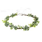 June Bloomy Greenery Leaf Crown Rustic Wedding Headpiece Bridal Headband Photo Prop (S-Leaf)