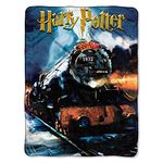 Warner Bros. Harry Potter "To Hogwarts" Micro Raschel Polyester Throw Blanket, 46x60 Inches, Multicolour